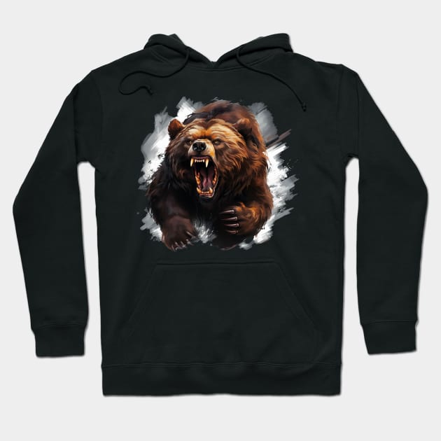 brown bear Hoodie by enzo studios